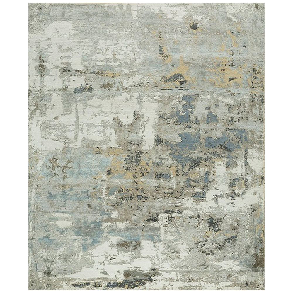 Picture of White Silver 100% Wool/Bamboo Silk Area Rug - 8' x 10'