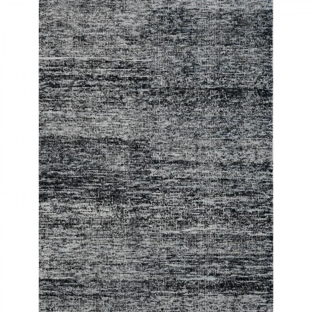 Picture of Black and White Hand-Woven Contemporary Wool Dhurries Rug