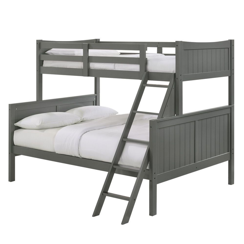 Grey full over full bunk beds best sale