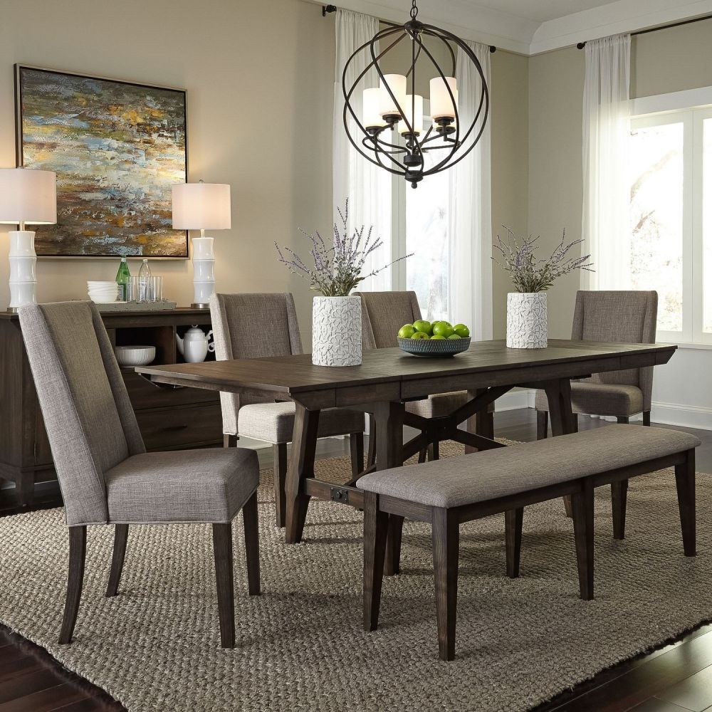 Upholstered dining table discount set