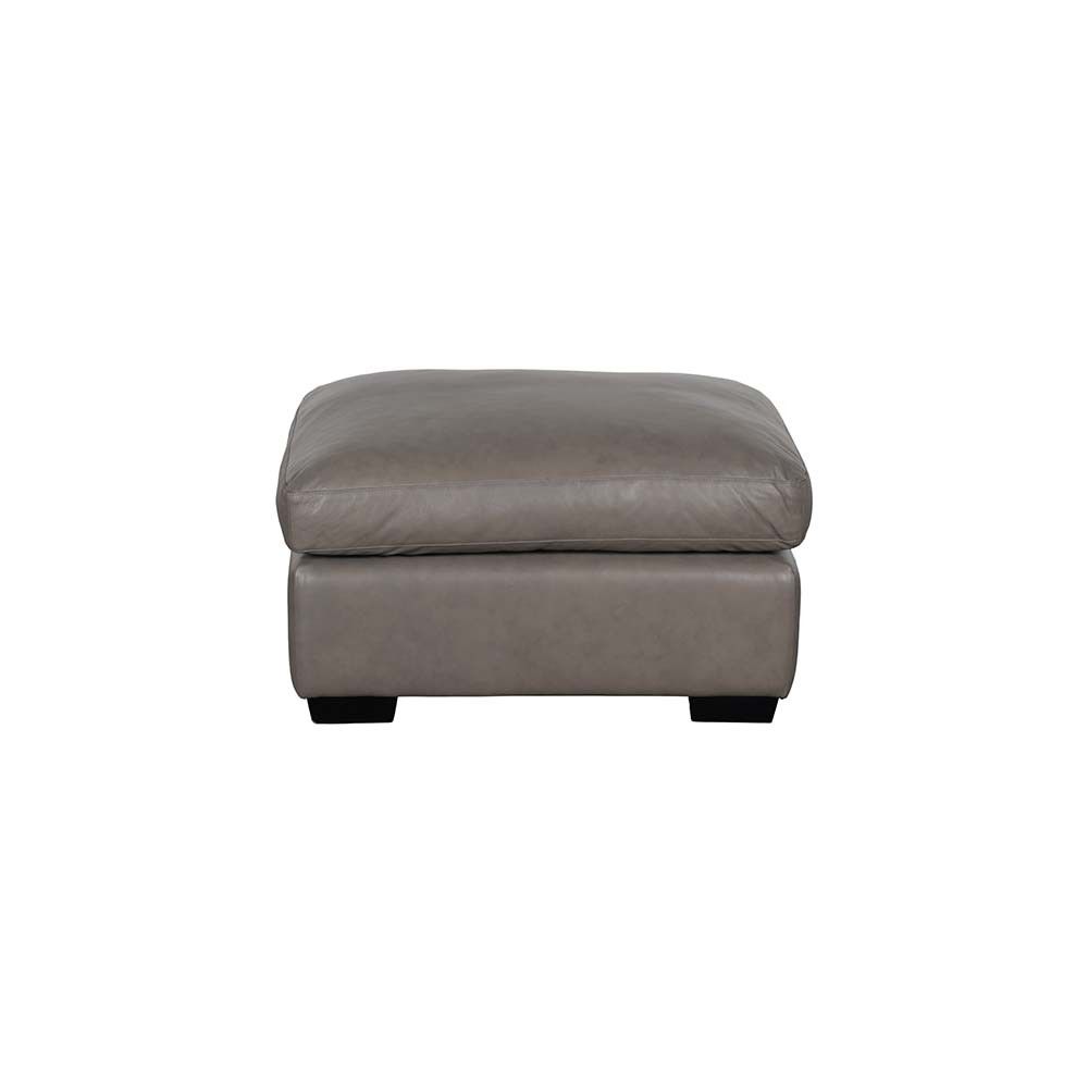 Picture of Madison Leather Ottoman - Sable