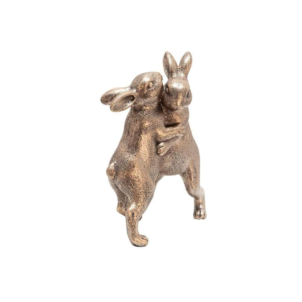 Picture of Polyresin 7" Bunnies Dancing Figurines - Copper