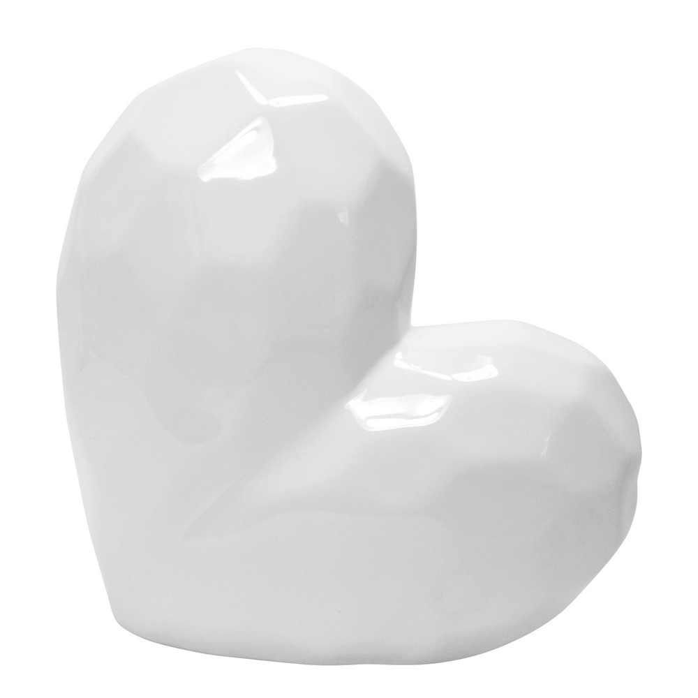Picture of Ceramic 11" Heart Sculpture - White