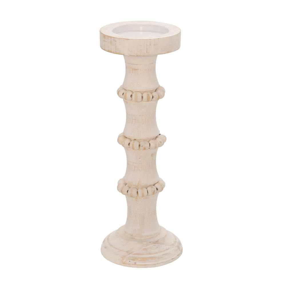 Picture of Antique Style 15" Pillar Candle Holder - White