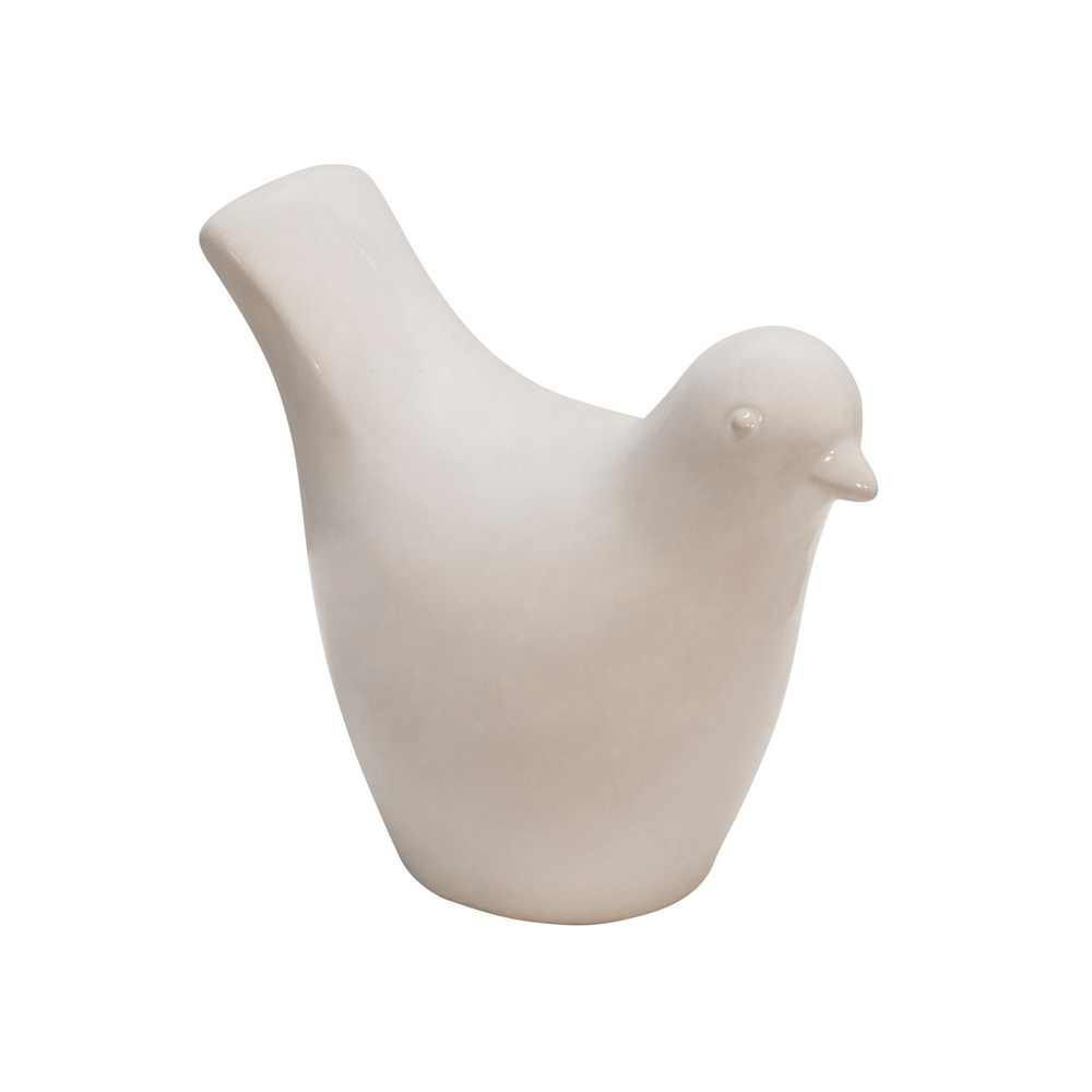 Picture of Ceramic 11" Bird Figurine - White