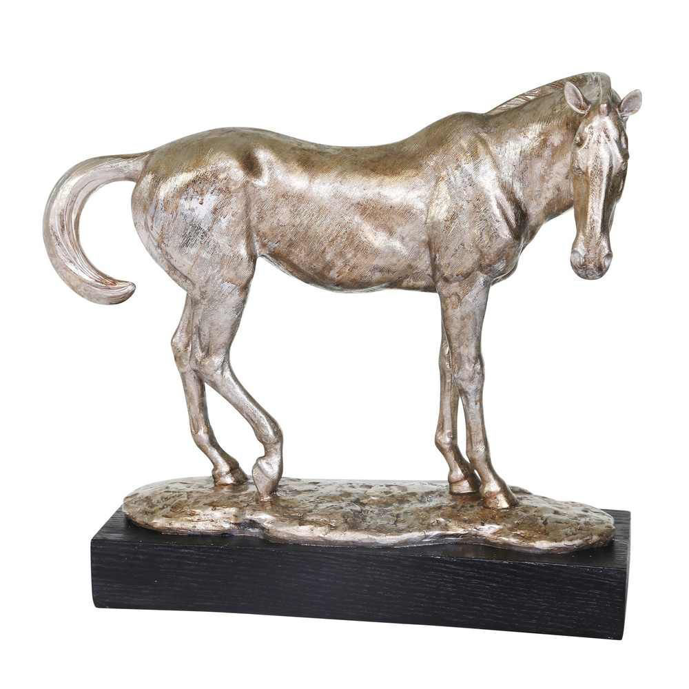 Picture of Horse 15" Resin Decoration - Silver