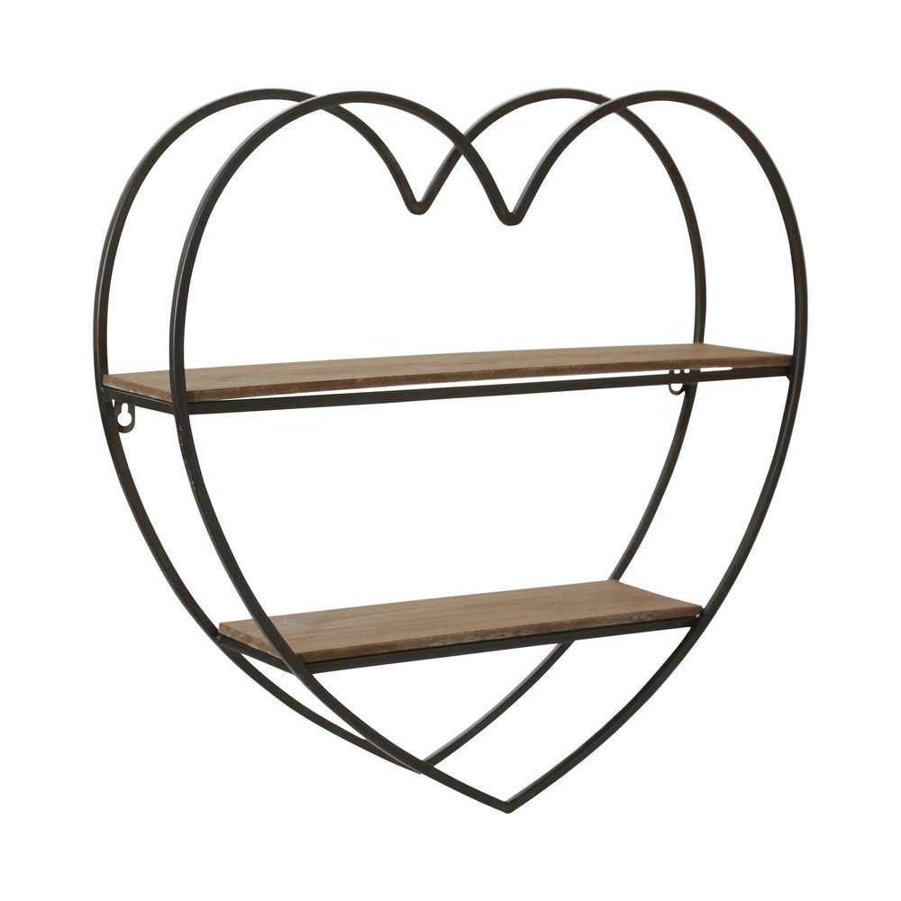 Picture of Heart 2 - Tier Wall Shelf - Natural