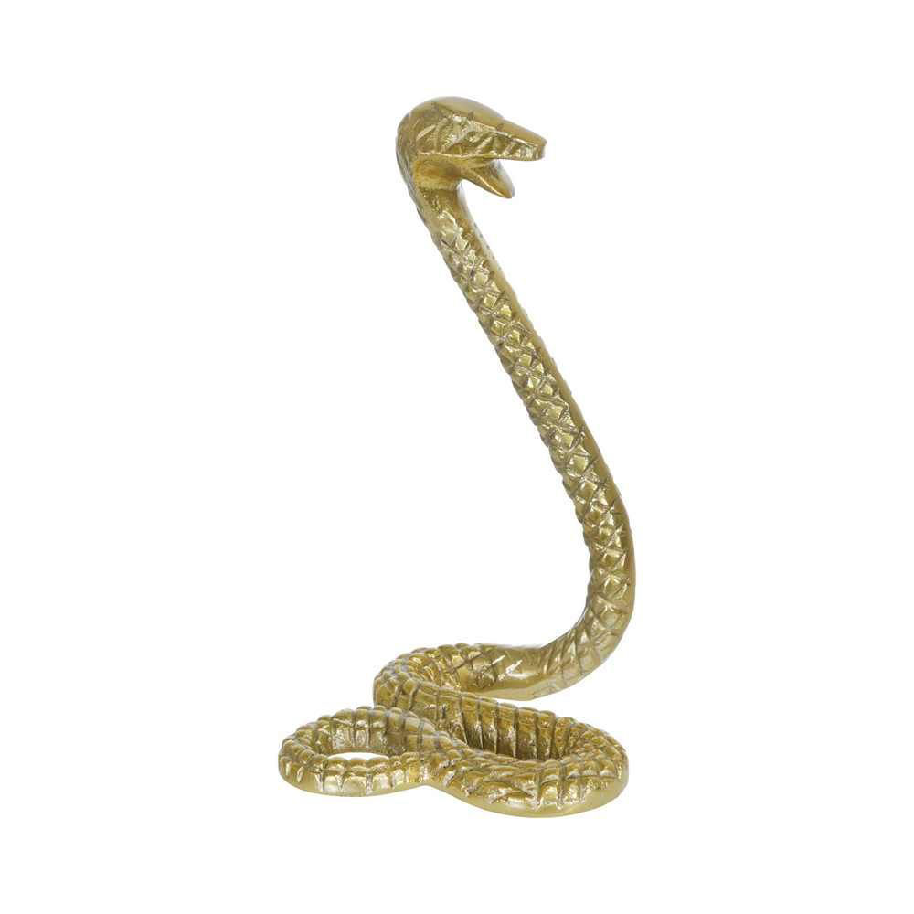 Picture of Metal 10" Snake Figurine - Gold