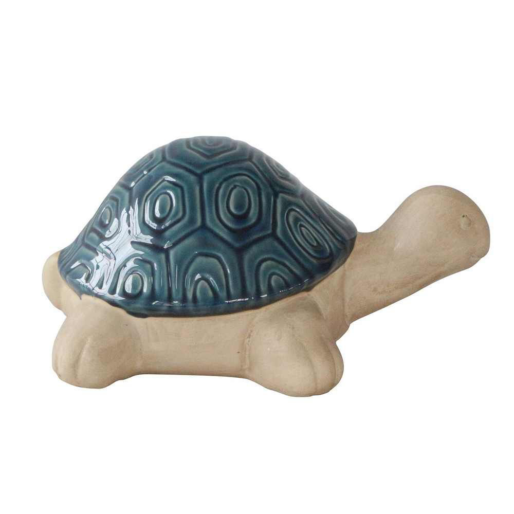 Picture of Ceramic 13" Tortoise Figurine - Turquoise