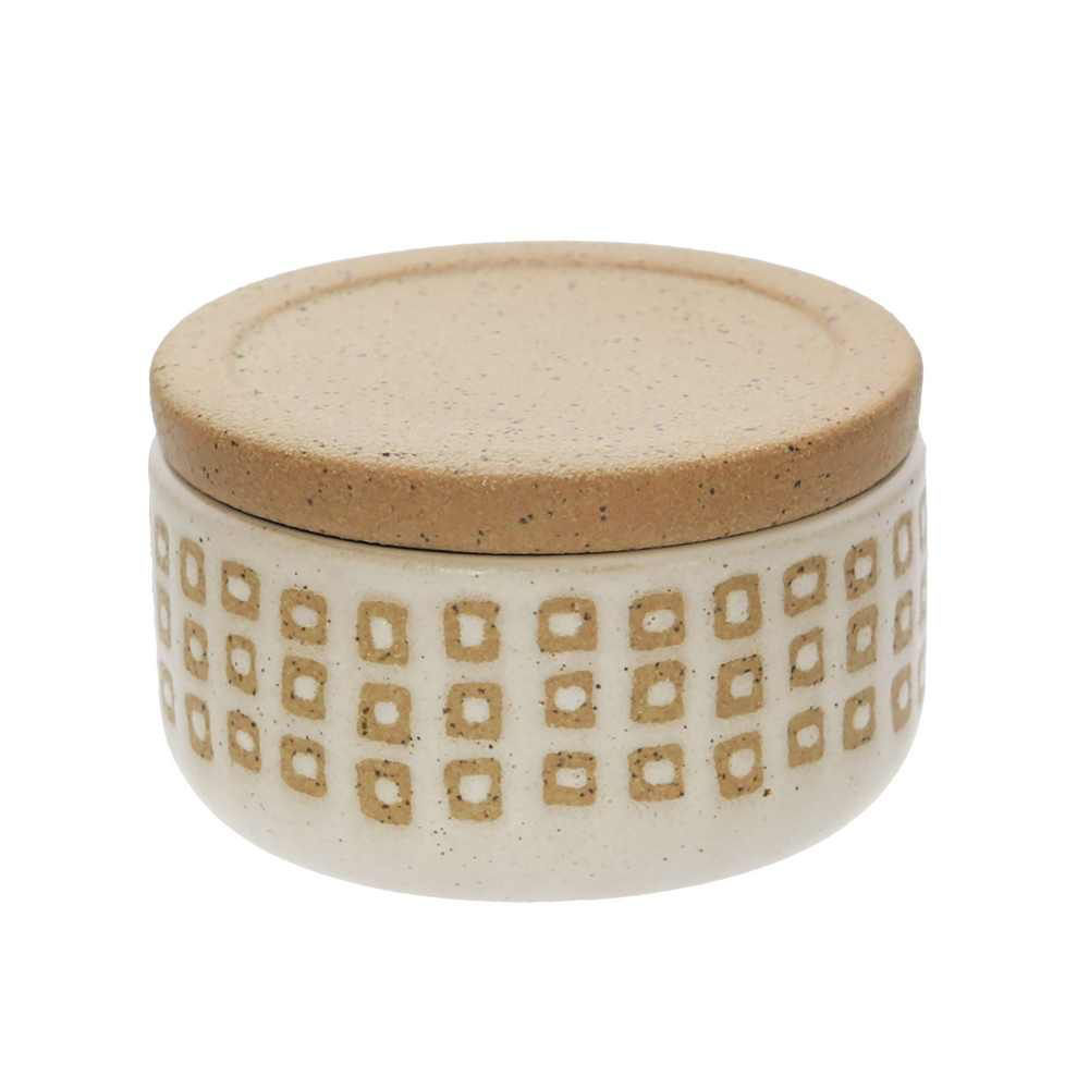 Picture of Asmo 4" Ceramic Dotted Jar - Sand