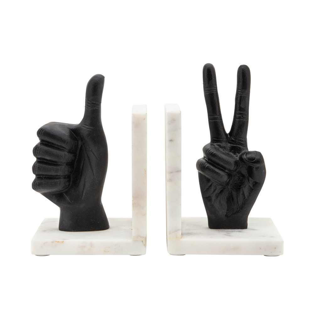Picture of Hand Sign Bookends - Set of 2 - Black