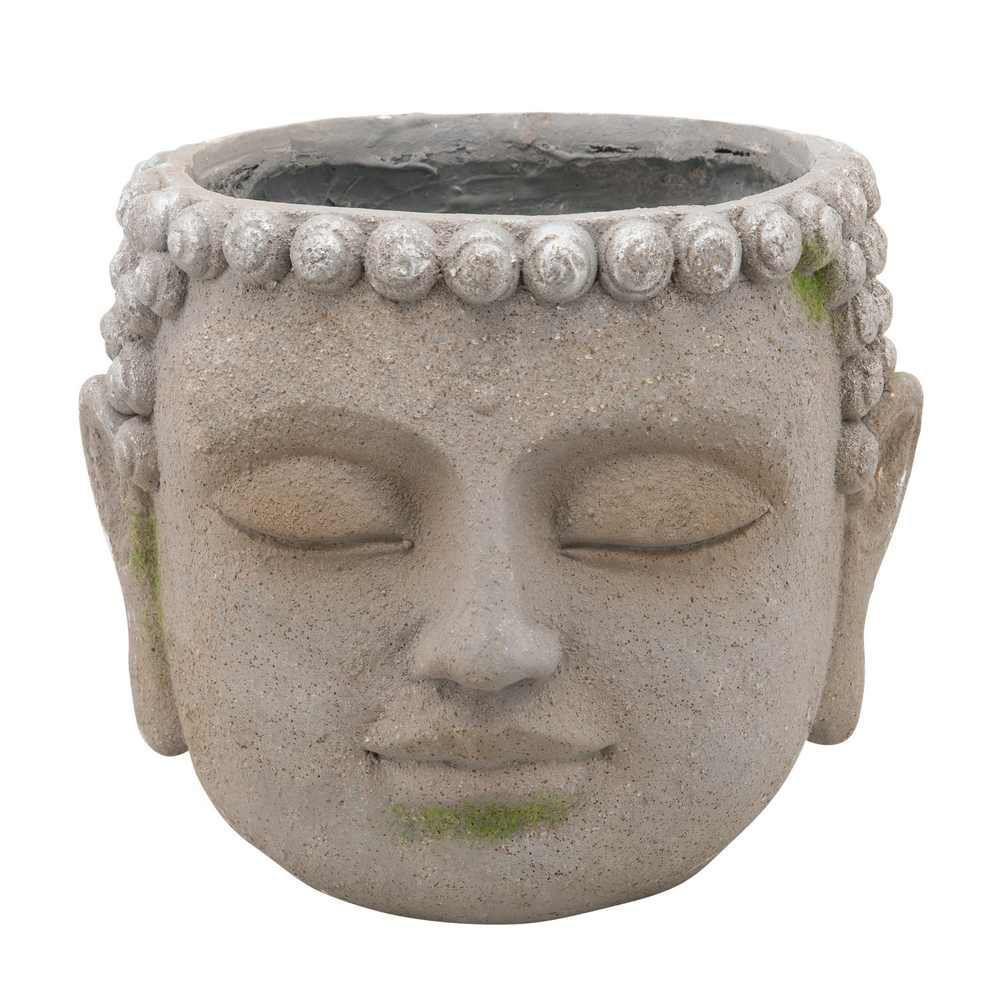 Picture of Resin 11" Buddha Head Planter - Gray