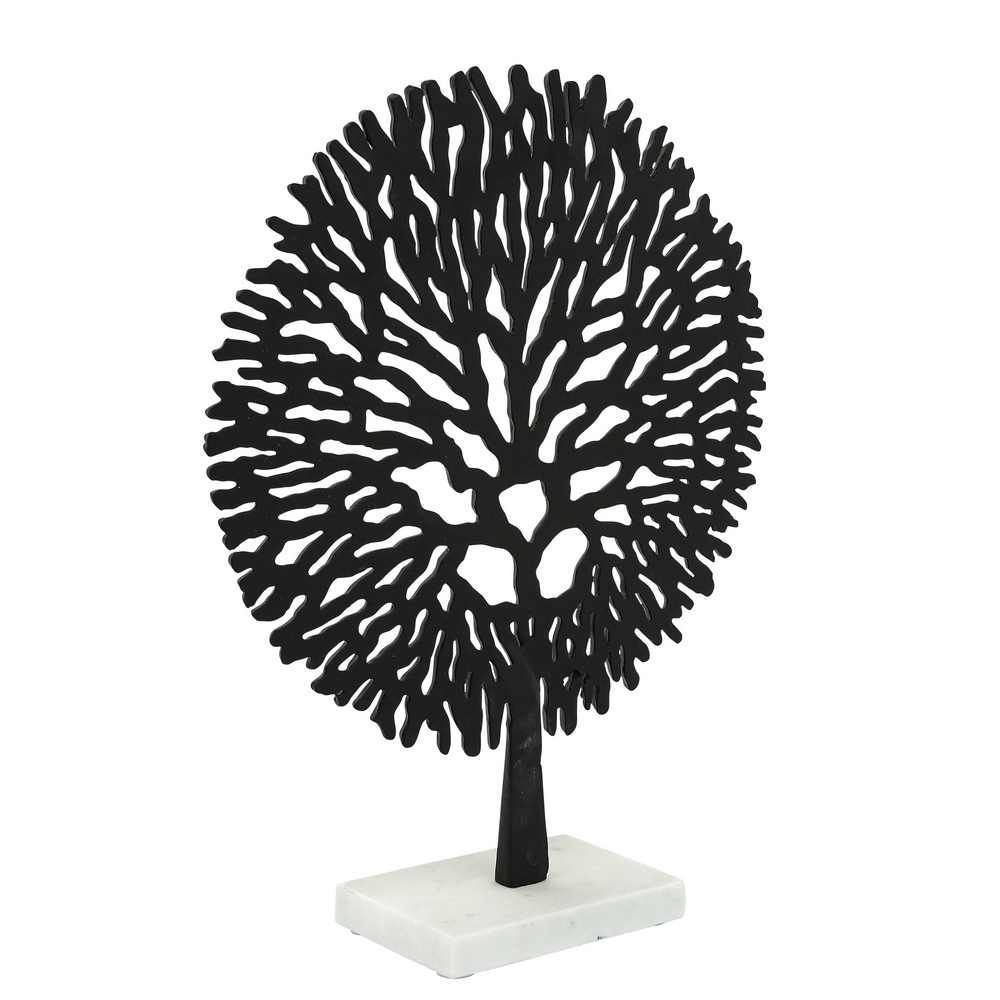 Picture of Tree 17" Metal Table Accent - Black