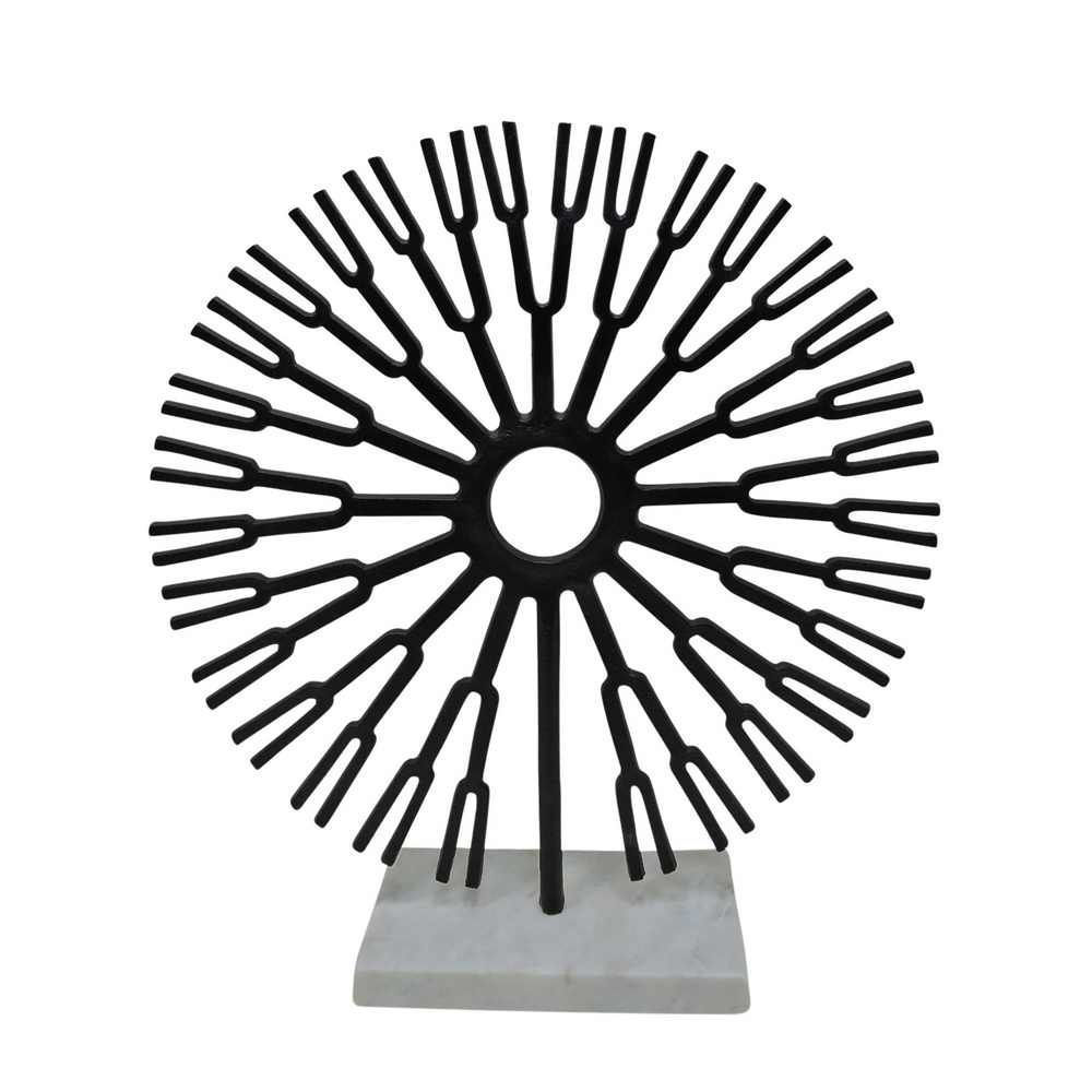 Picture of Metal 19" Ring Table Sculpture - Black
