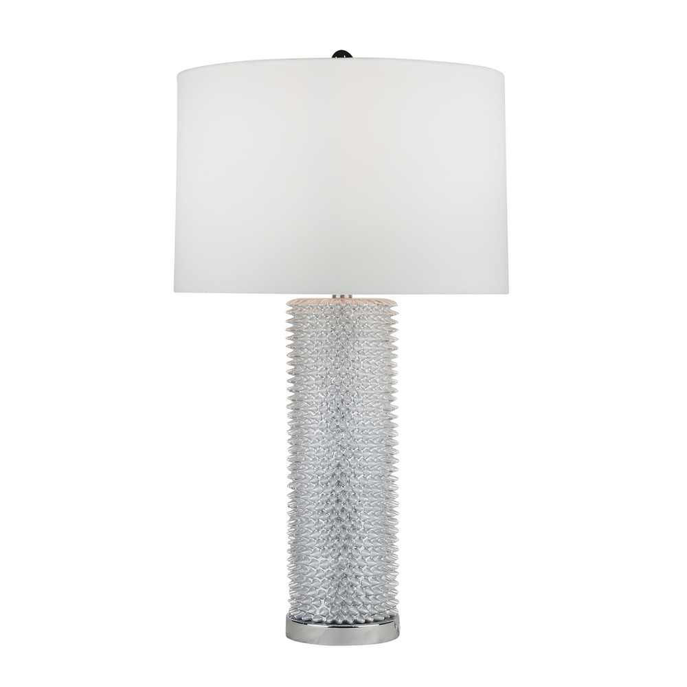 Picture of Spiked 31" Resin Table Lamp - Silver