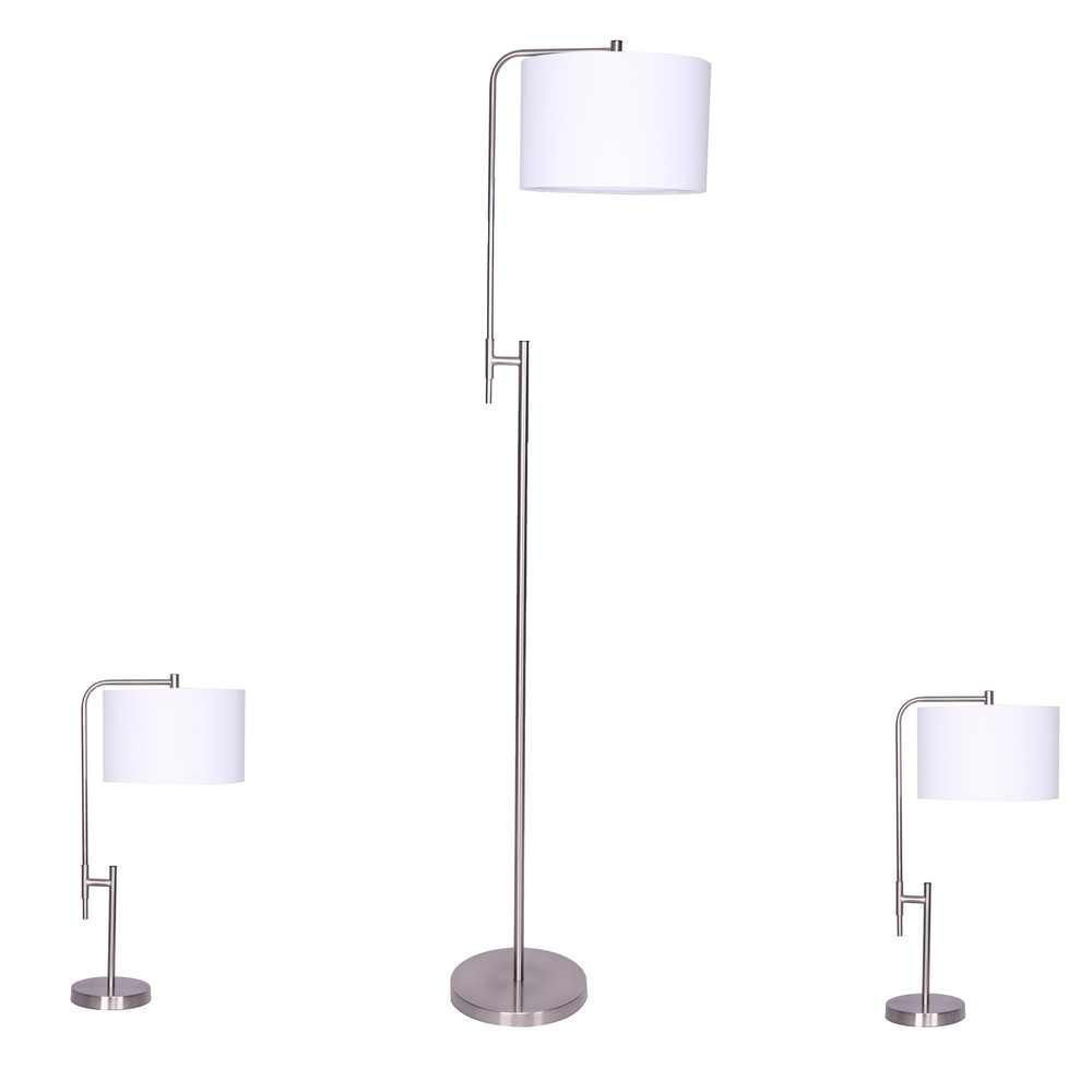 Picture of Metal 24" Table and 57" Floor Lamp - Set of 3 - Si