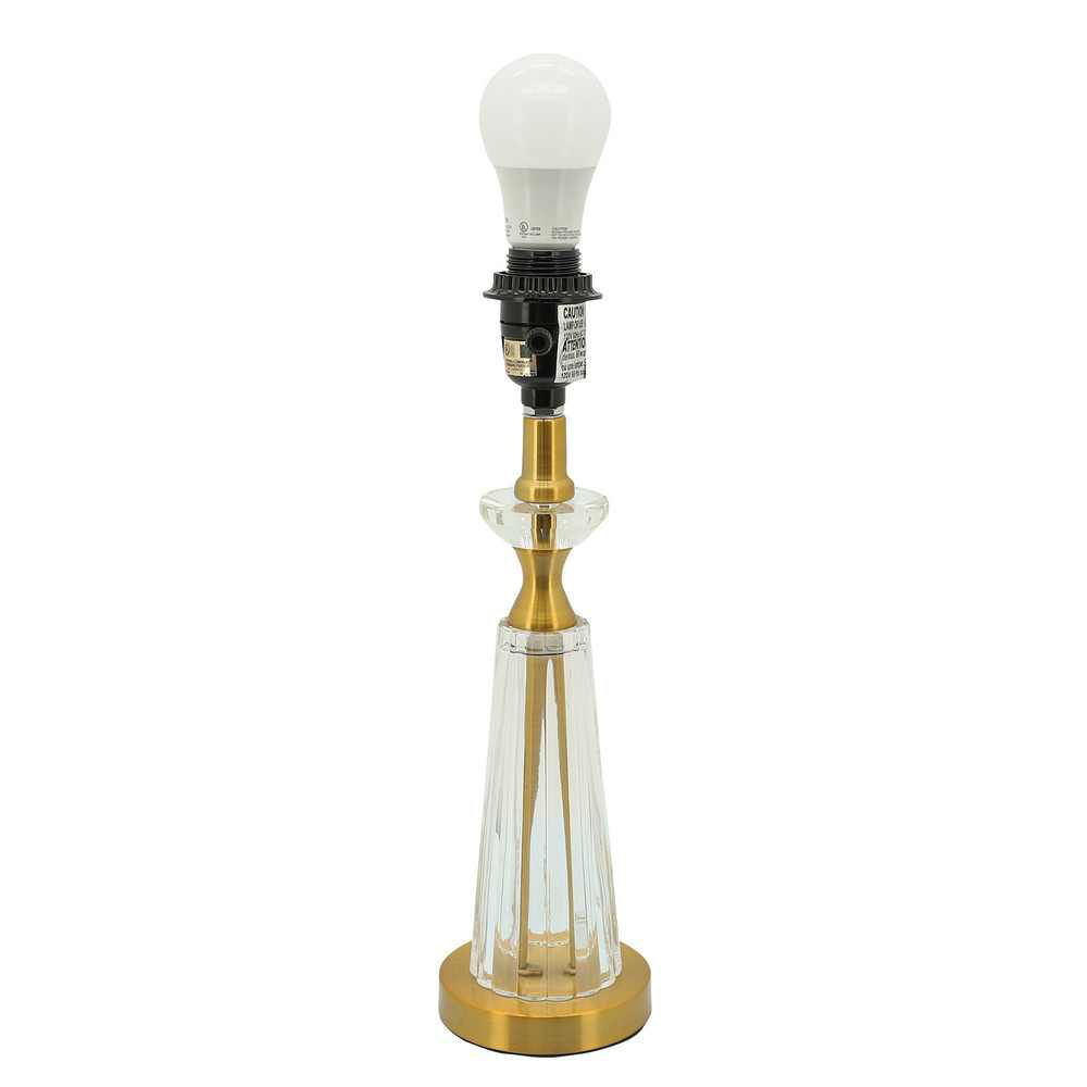 Picture of Glass 19.5" Table Lamp - Gold and Clear