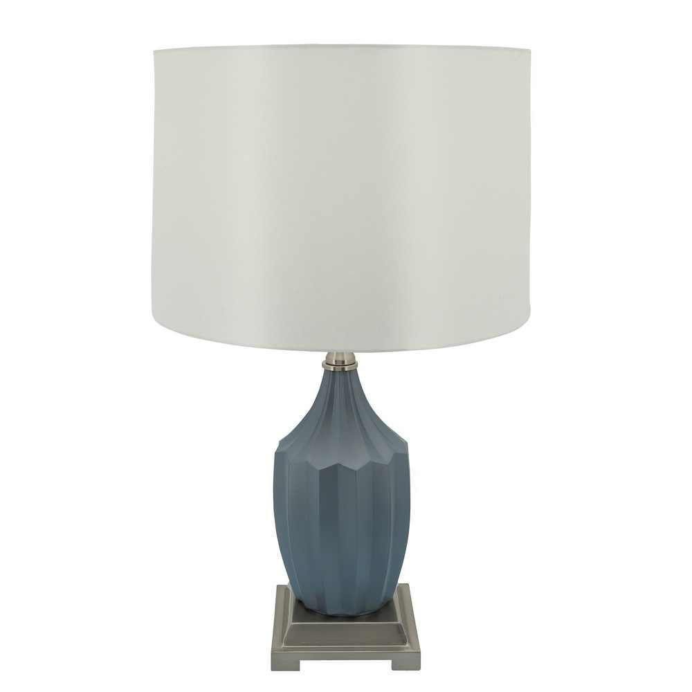 Picture of Glass 23" Faceted Table Lamp - Blue Frost