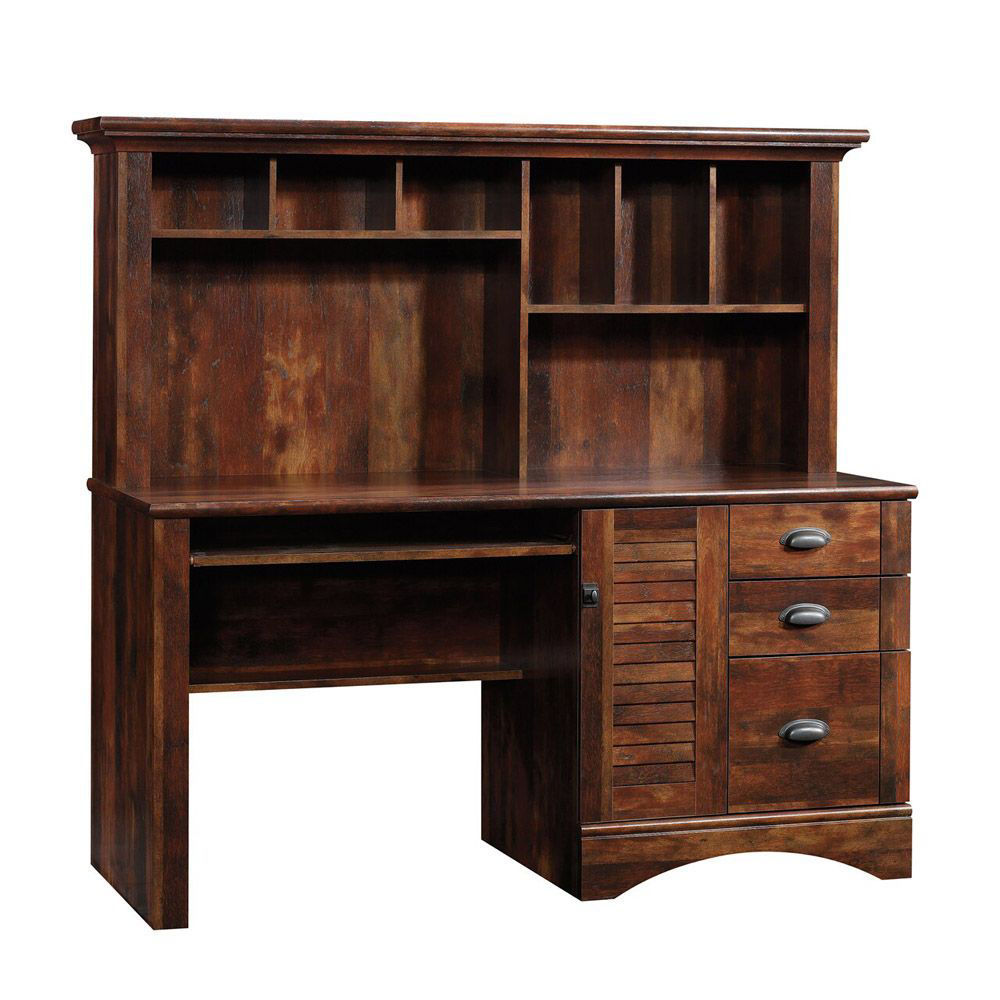 Picture of Harbor View Computer Desk With Hutch - Curado Cherry