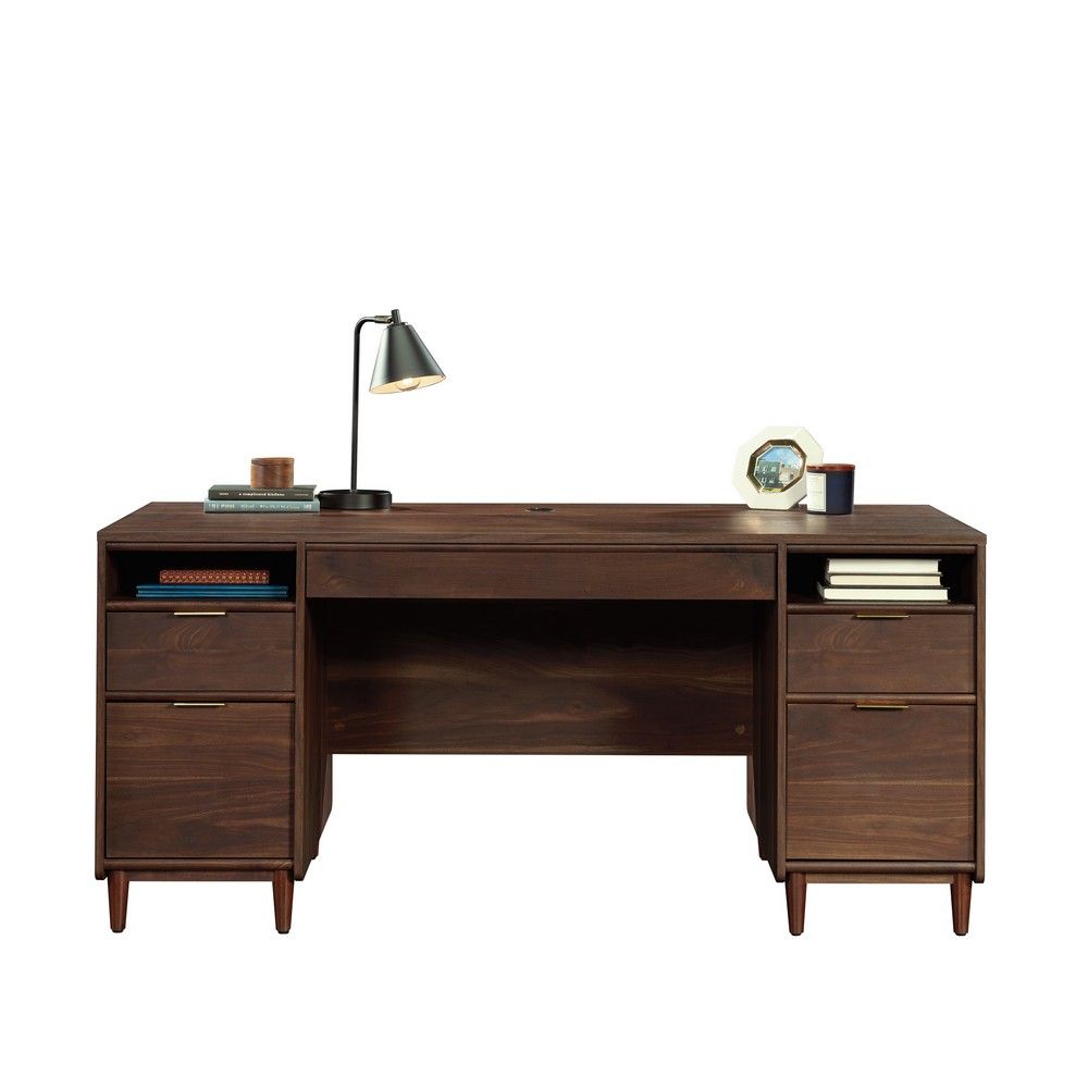 Grand Walnut Executive Desk American Home Furniture Store and Mattress Center Albuquerque Santa Fe Farmington NM