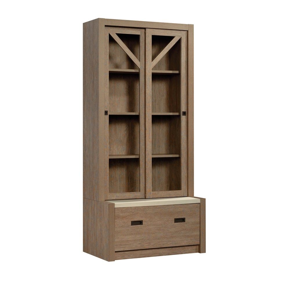 Picture of Brushed Oak Storage Bookcase