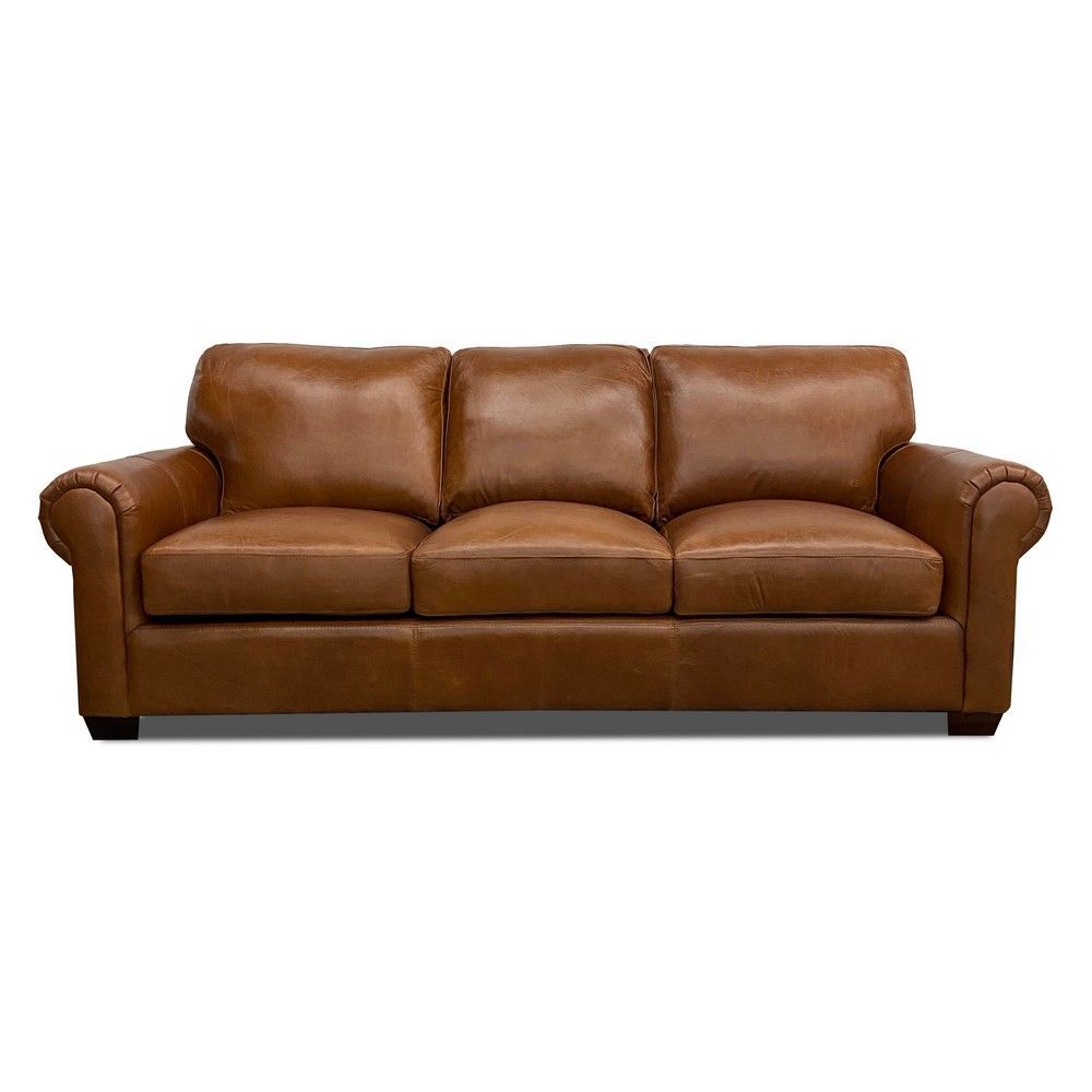 Picture of Basin Leather Sofa - Saddle