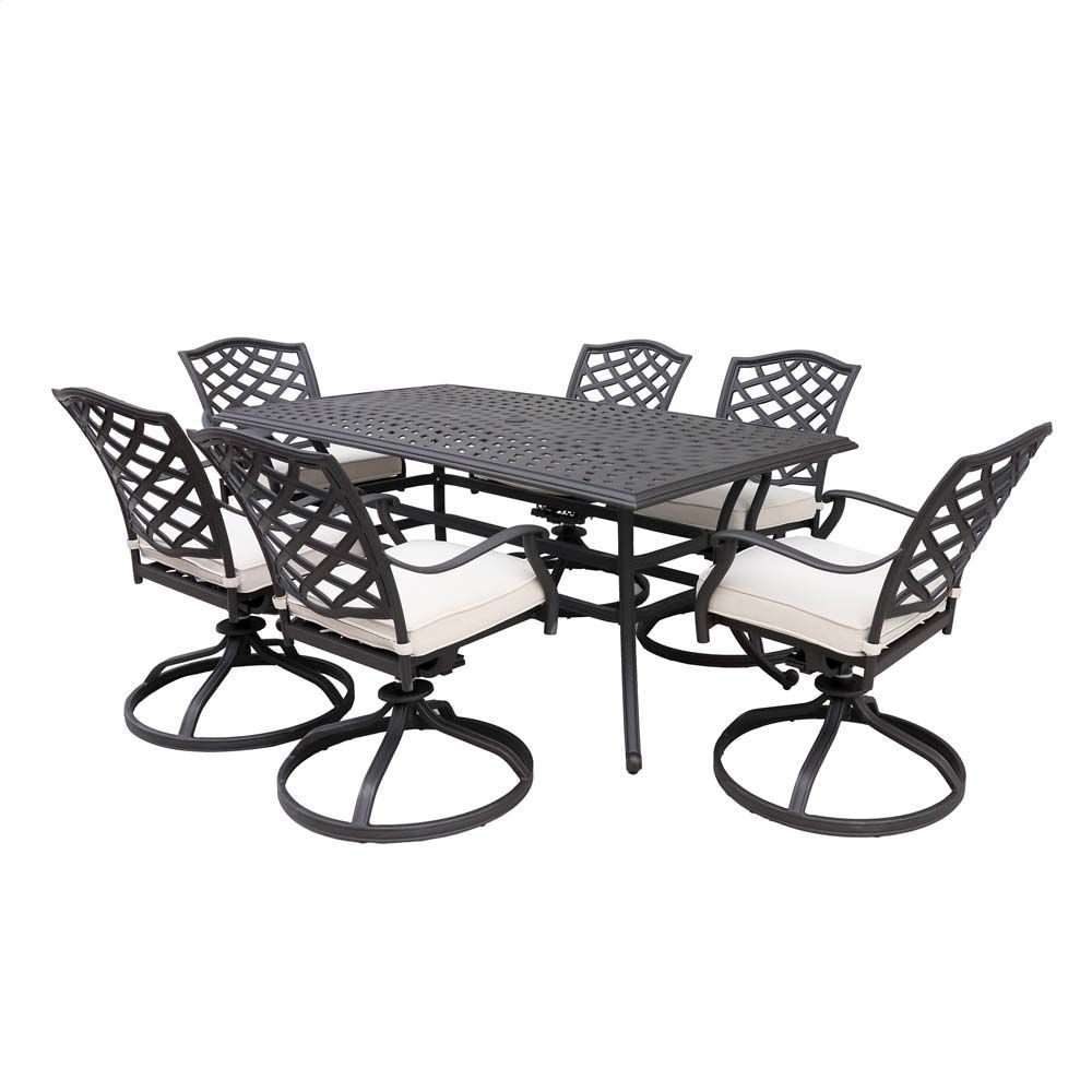 Picture of Paseo 7-Piece Outdoor Dining Set With Swivel Chairs