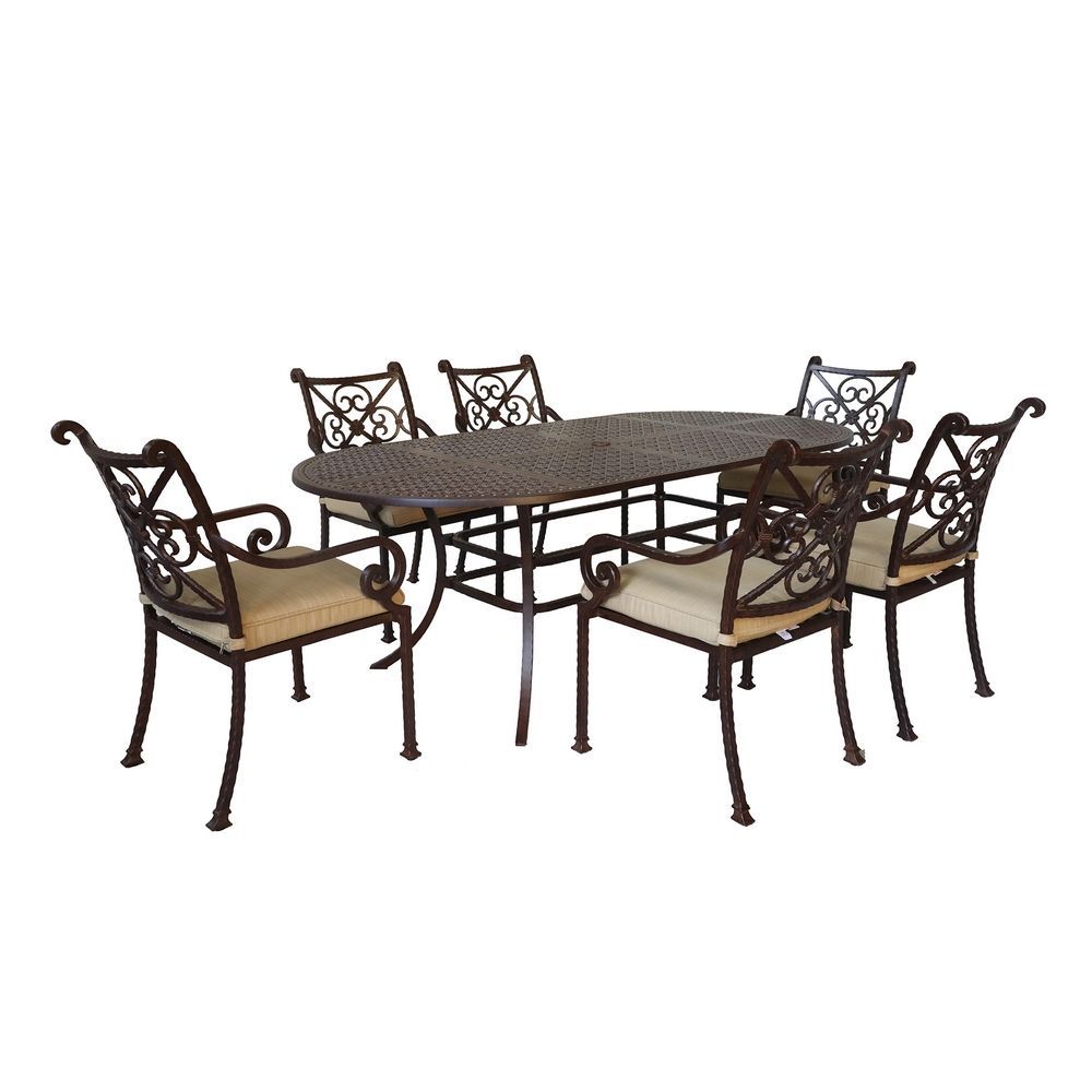 Picture of Santa Rosa 2 Oval Patio Set with Arm Chairs