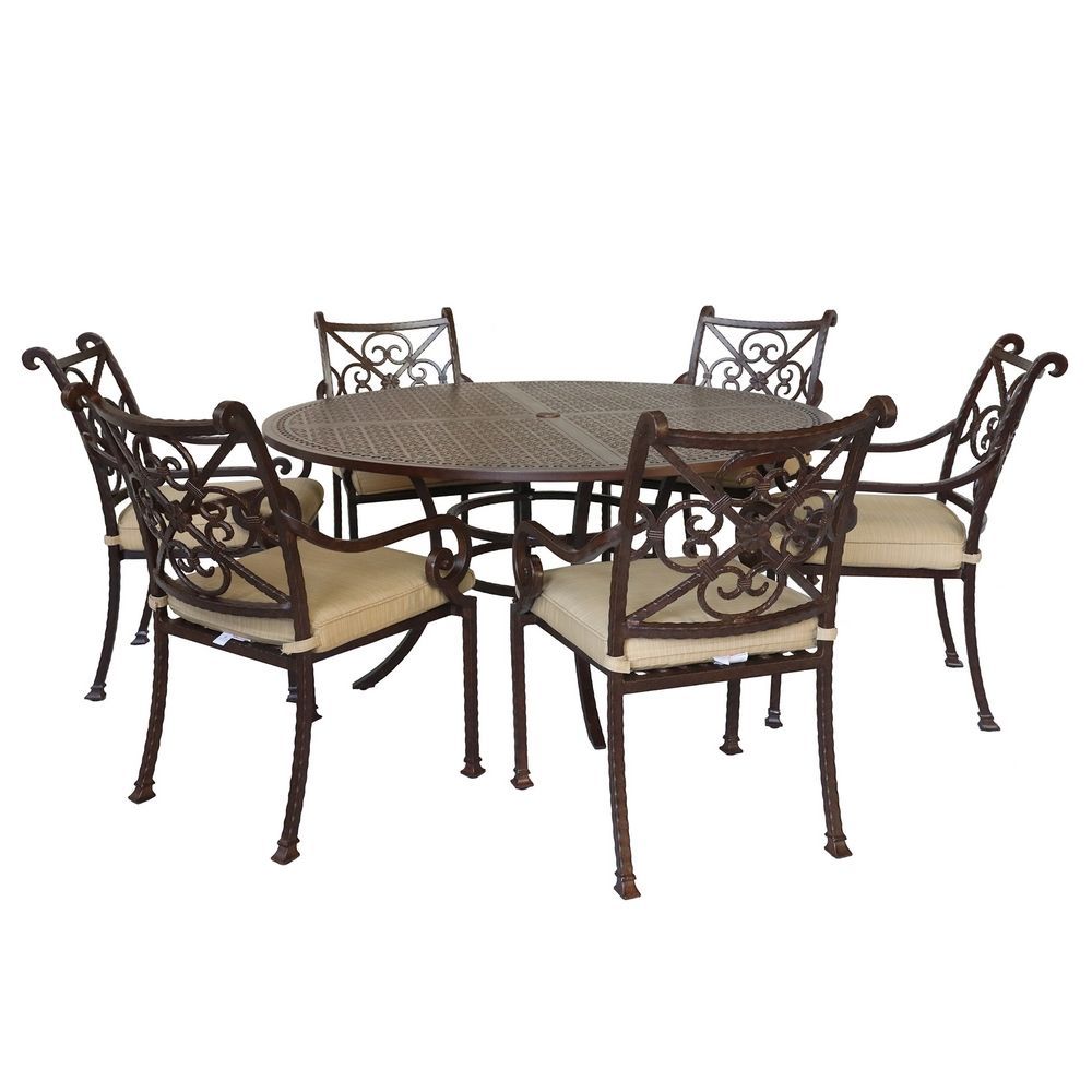 Santa Rosa 2 Round Patio Set with Arm Chairs