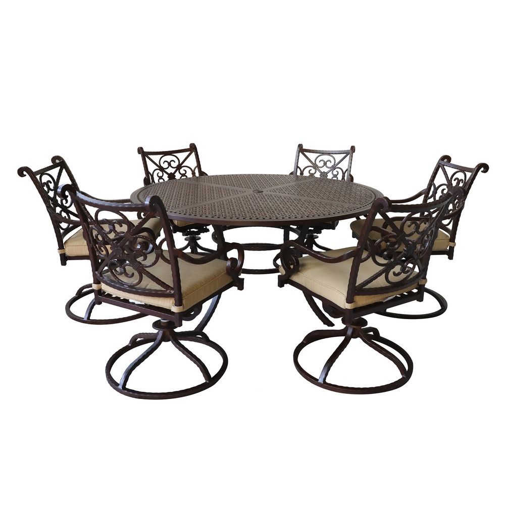 Santa Rosa 2 Round Patio Set with Swivel Chairs