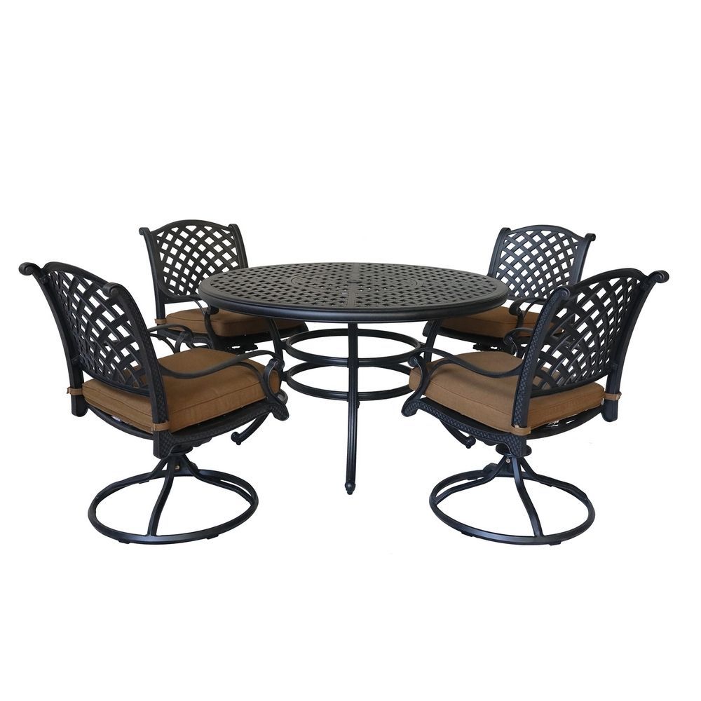 Picture of Taos 2 Outdoor 5-Piece Patio Set with Swivel Chairs