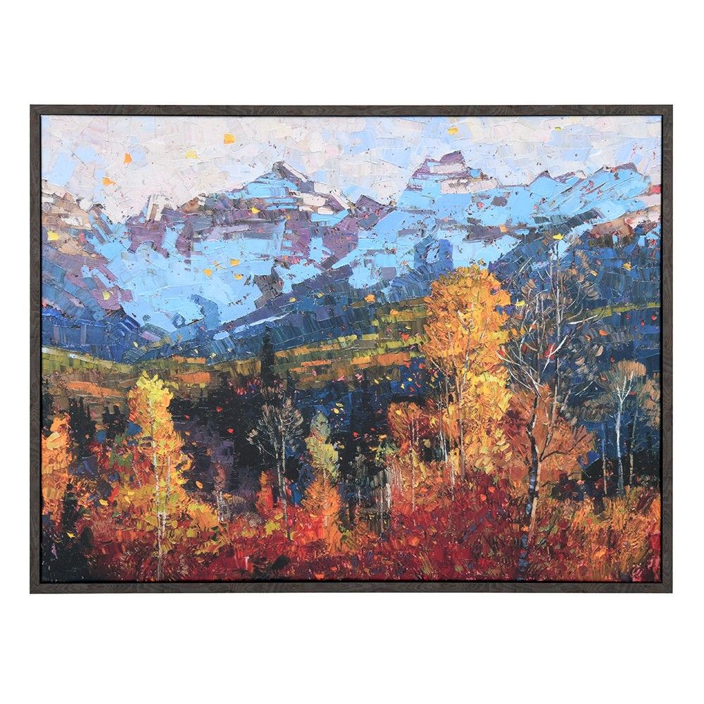 Picture of Autumn in the Rockies Framed Canvas by Robert Moore