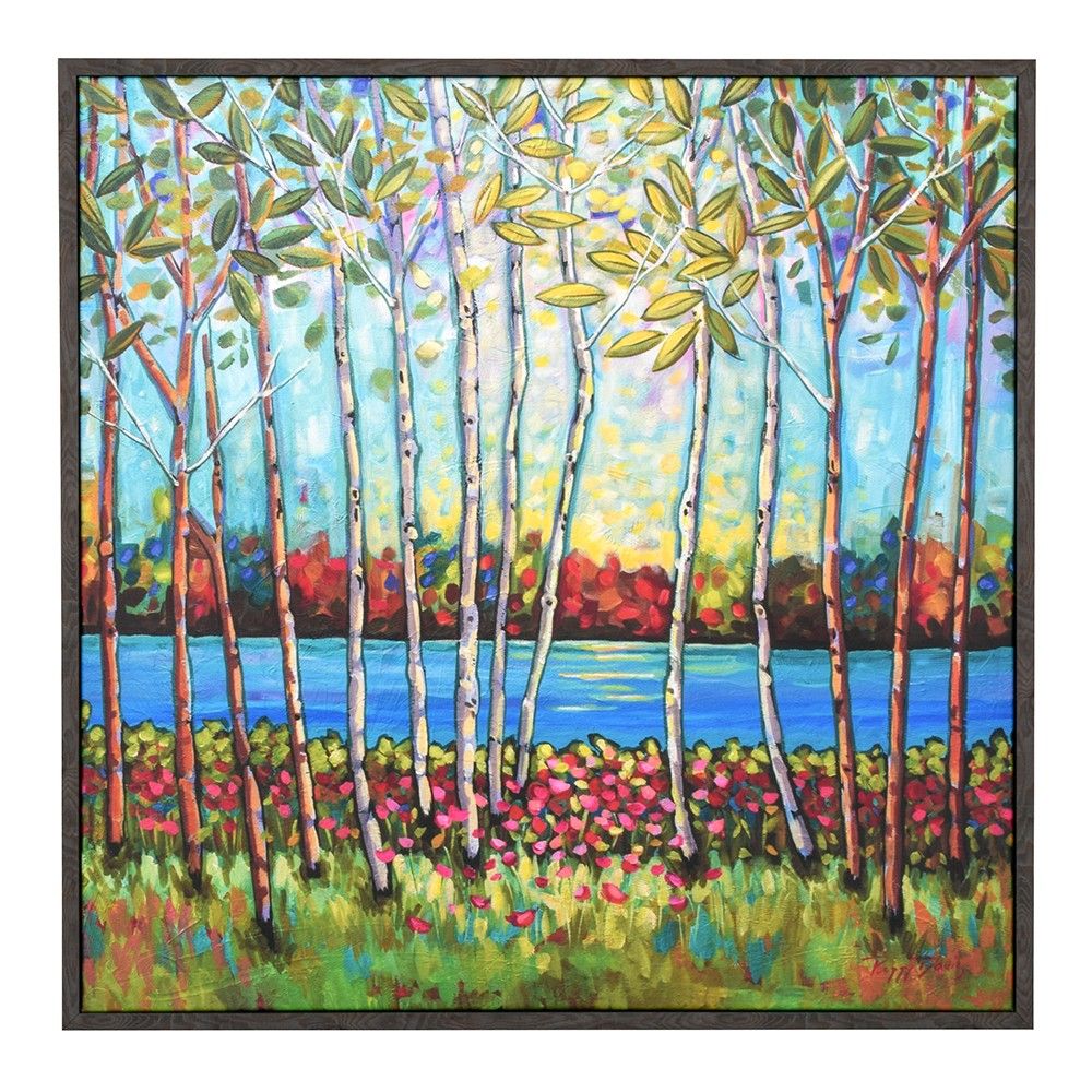 Picture of River Walk Framed Canvas by Peggy Davis
