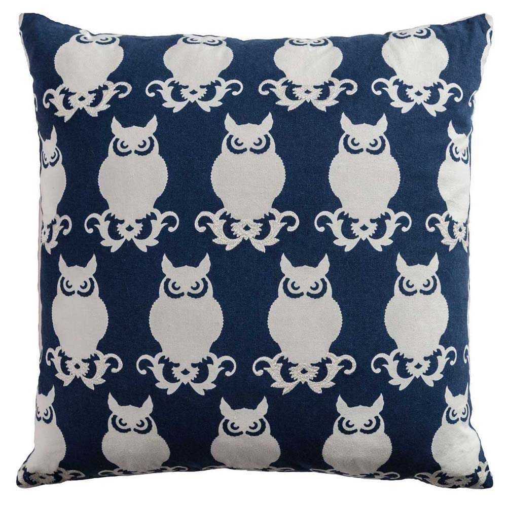 Picture of Navy And Ivory Owl Pillow