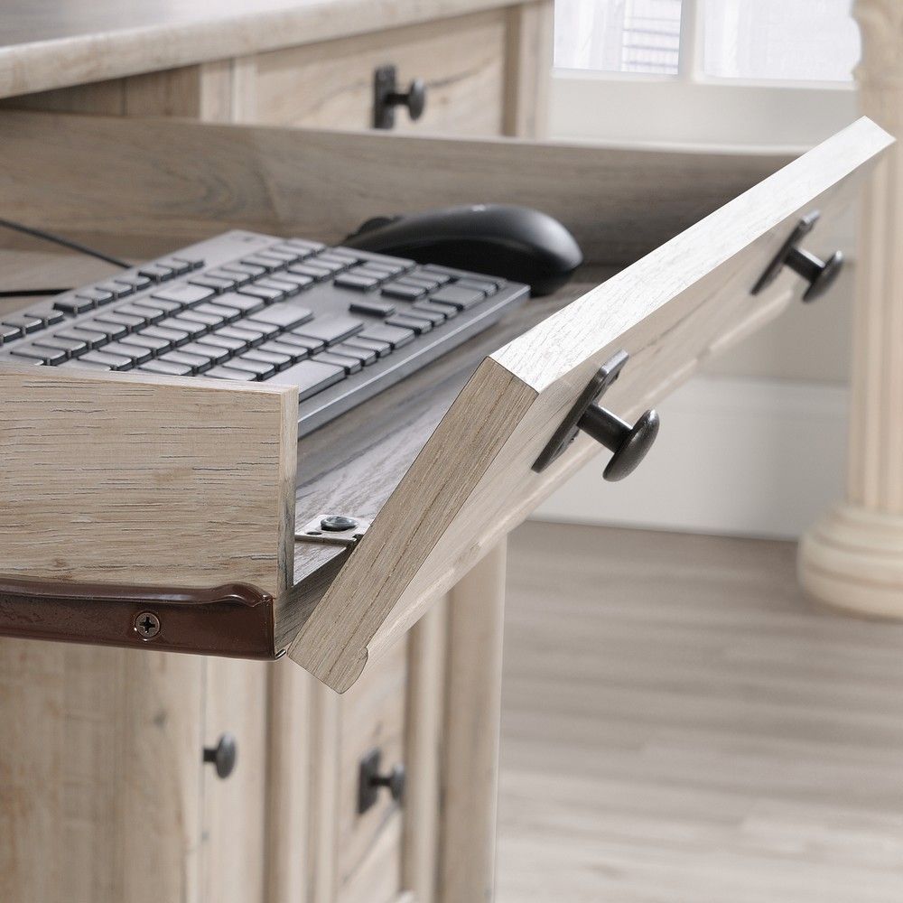 Picture of Palladia Computer Desk With Hutch - Split Oak