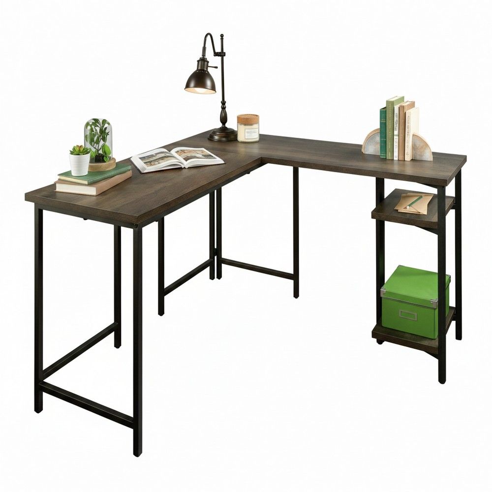 Picture of North Avenue L-Desk - Smoked Oak