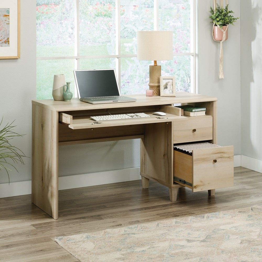 Picture of Willow Place Single Pedestal Desk - Pacific Maple