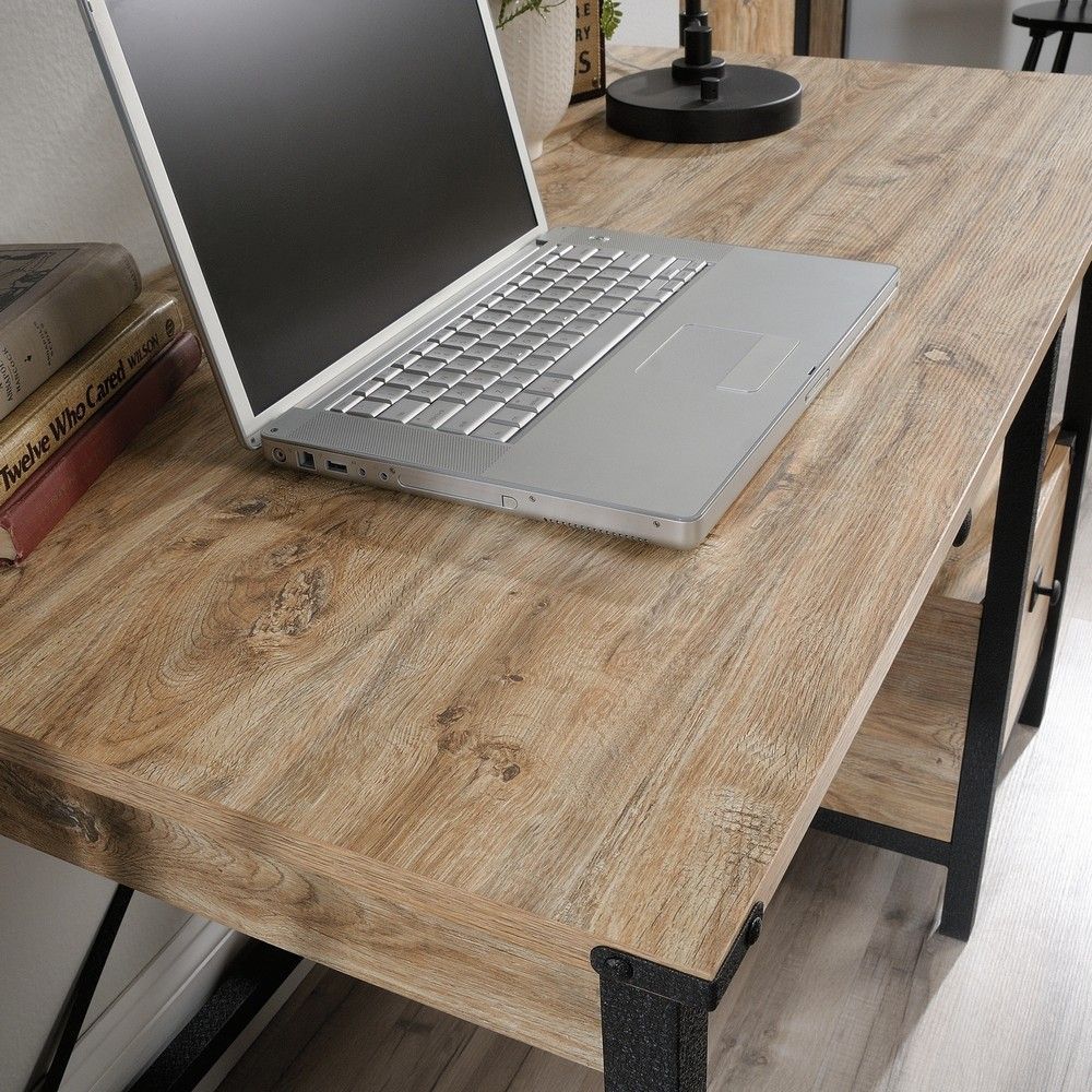 Picture of Steel River Desk - Milled Mesquite