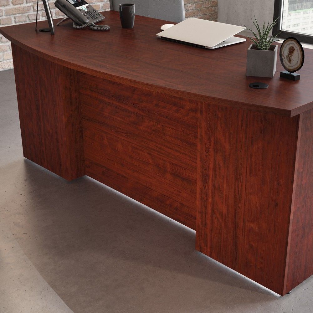 Picture of Affirm Executive Bowfront Desk - Classic Cherry