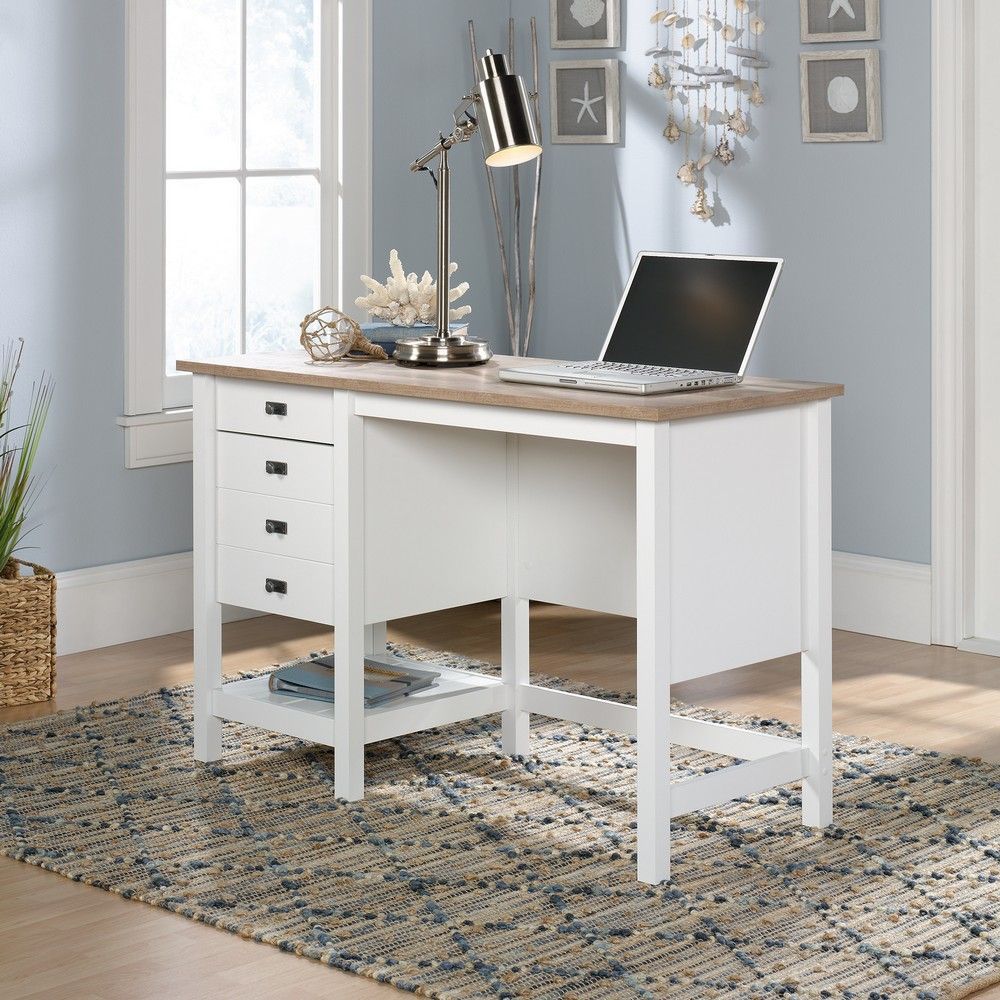 Picture of Cottage Road Single Pedestal Desk - Soft White