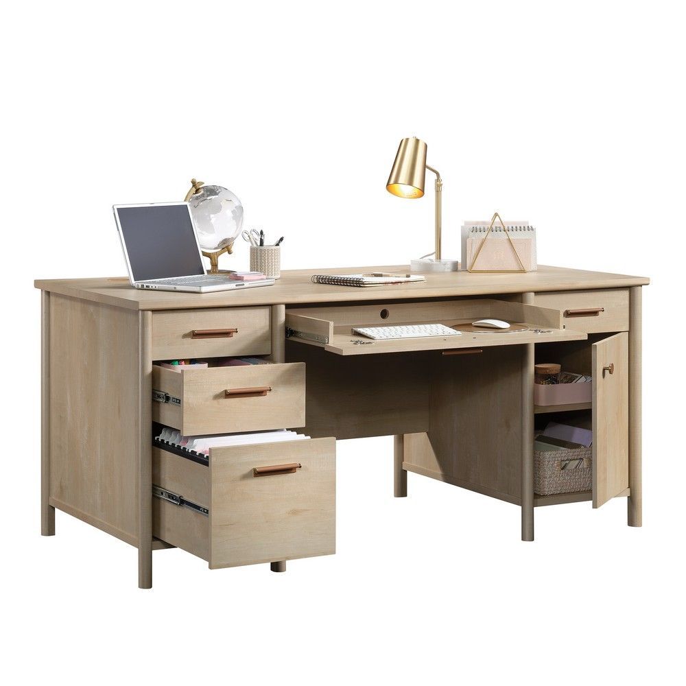 Picture of Whitaker Point 66" Executive Desk - Natural Maple