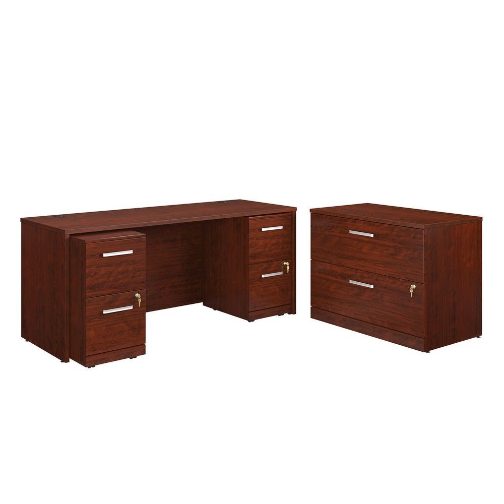 Picture of Affirm Double Pedestal Desk with Lateral File Suit
