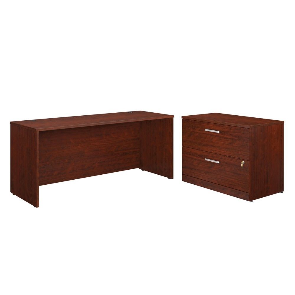 Picture of Affirm Desk with Lateral File - Classic Cherry