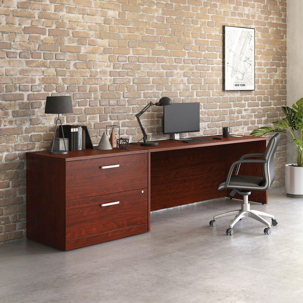 Picture of Affirm Desk with Lateral File - Classic Cherry