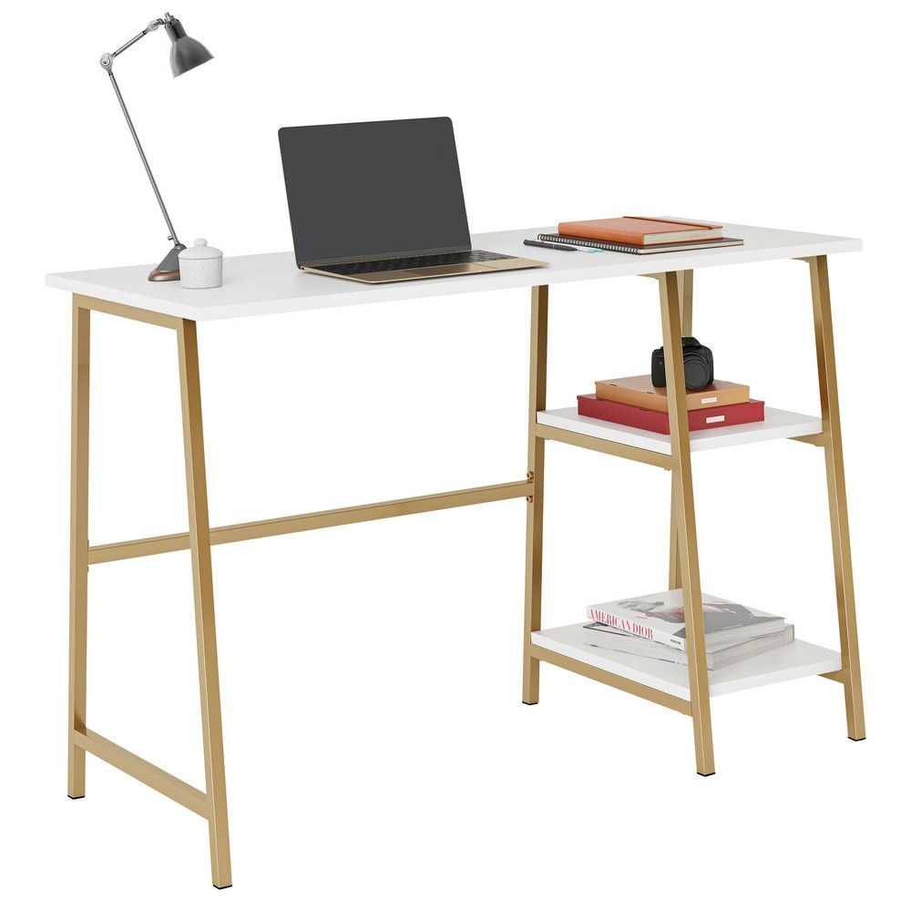 Picture of North Avenue Single Pedestal Desk - White