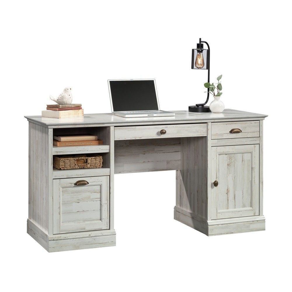 Picture of Barrister Lane Executive Desk - White Plank