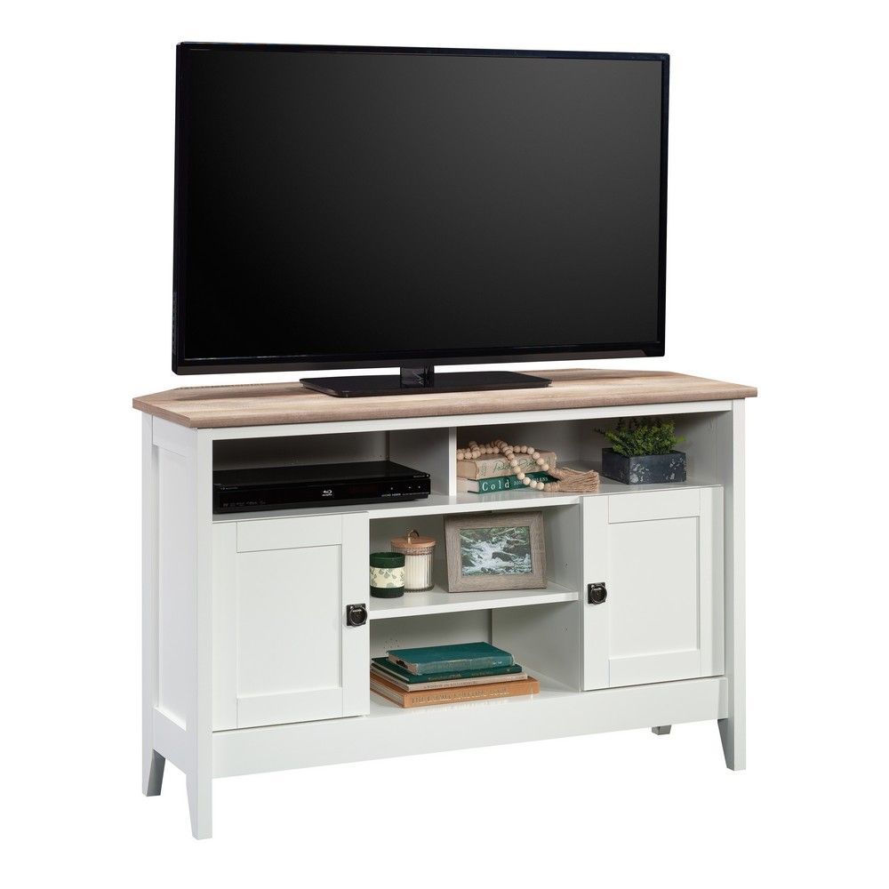 Picture of August Hill Corner Entertainment Stand - Soft White