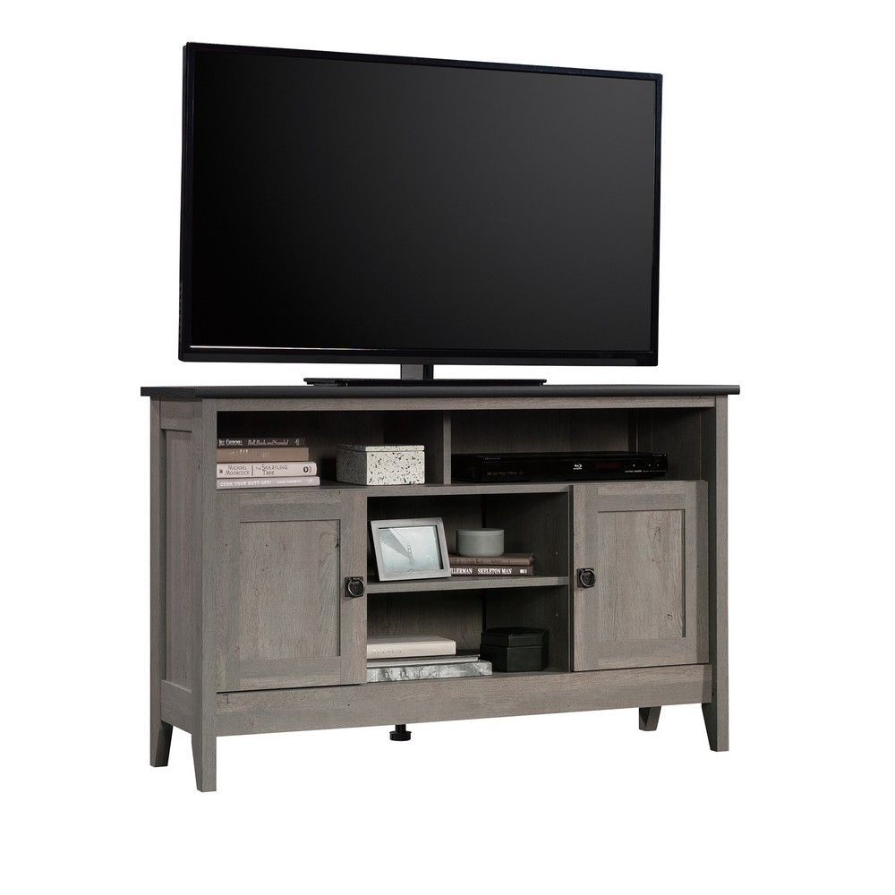 Picture of August Hill Corner Entertainment Stand - Mystic Oak