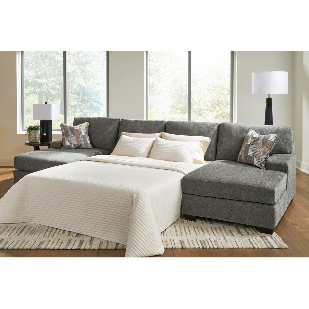 Picture of Nellie 3-Piece Double Chaise with Full Sleeper - Gray