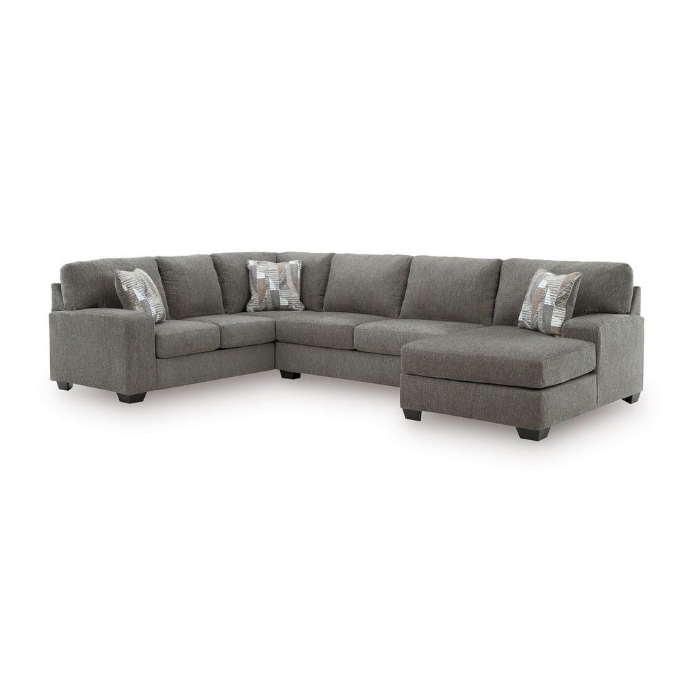 Picture of Nellie 3-Piece Sectional with Chaise - Gray
